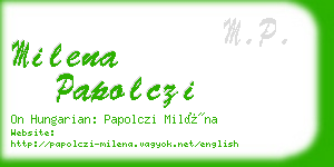 milena papolczi business card